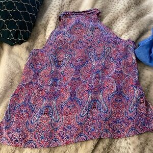 Blue and red Paisley blouse by outback red